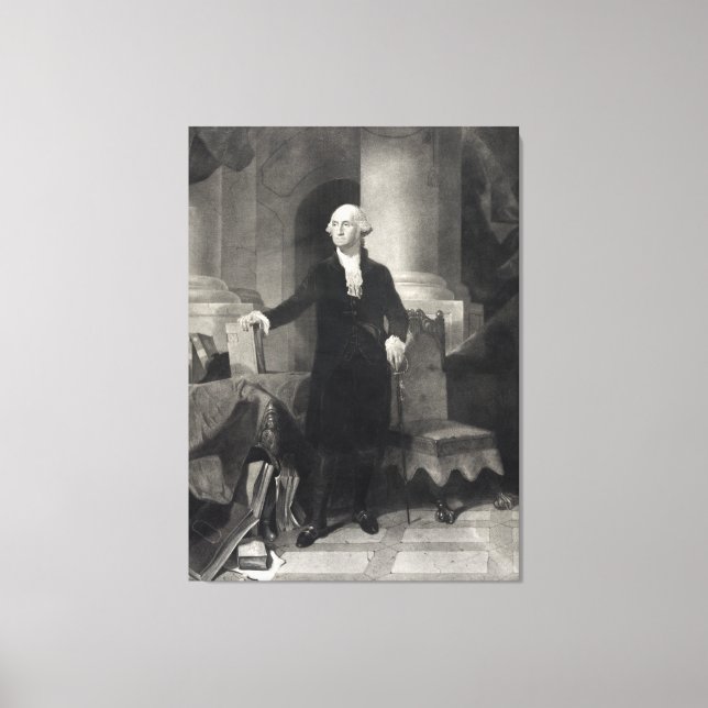"George Washington Porträtt", omslaget canvas prin (Framsida)