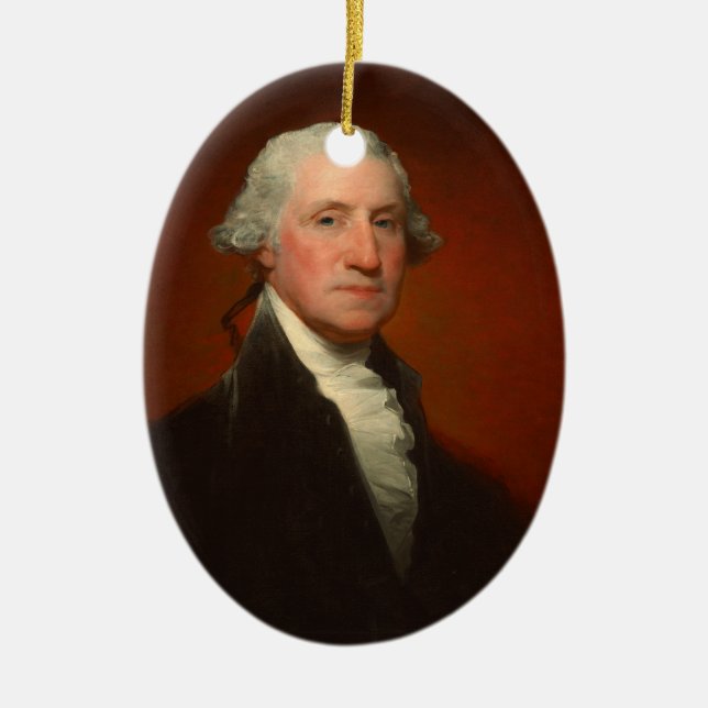 George Washington Porträtt Oval jul Ornament (Framsidan)