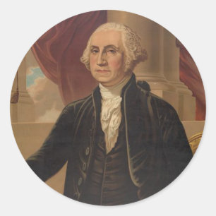 George Washington porträtt Runt Klistermärke