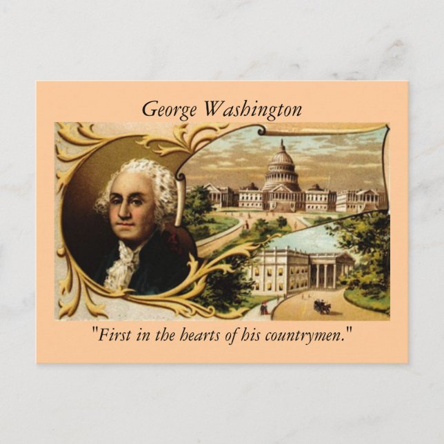 George Washington Postcard Vykort (Framsida)