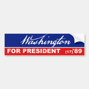 George Washington presidentbildekal 1789 Bildekal