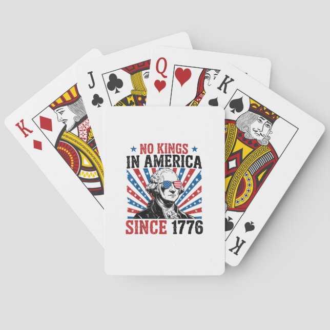 George Washington-protestskylt Inga kungar i Ameri Casinokort (Baksidan)