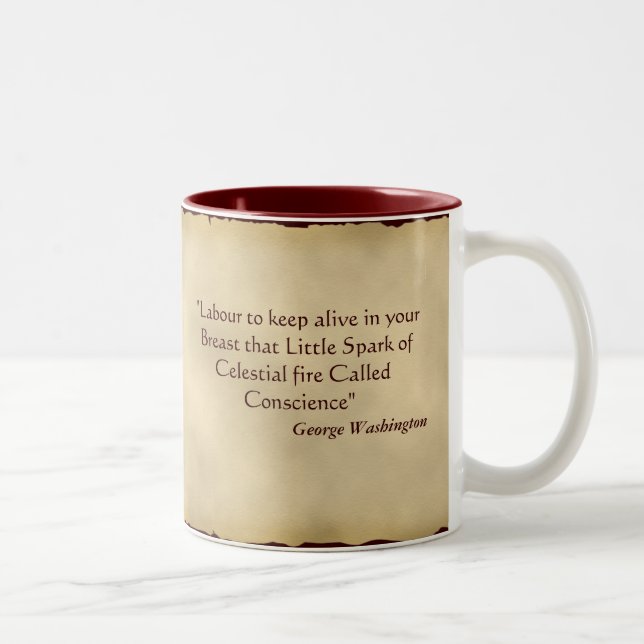George Washington Quotation Två-Tonad Mugg (Höger)