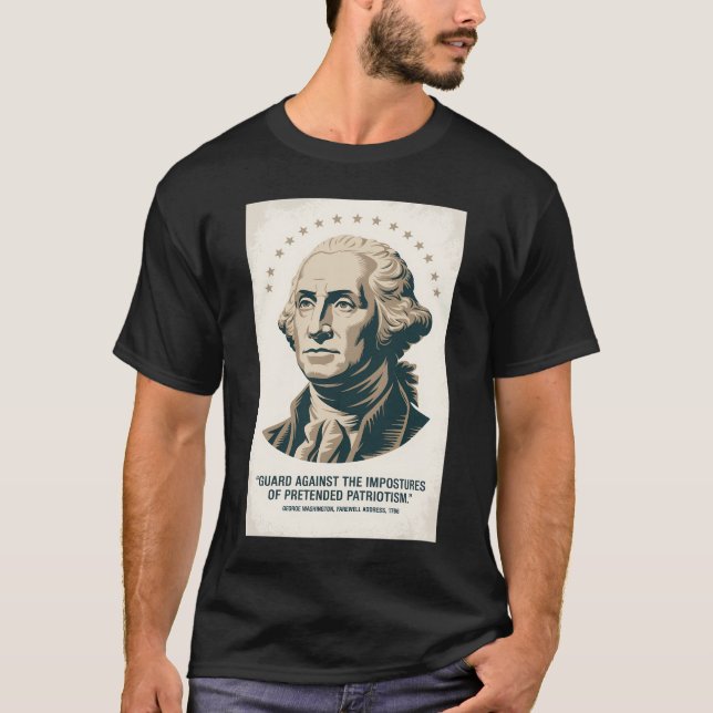 George Washington Quote American President Art T Shirt (Framsida)
