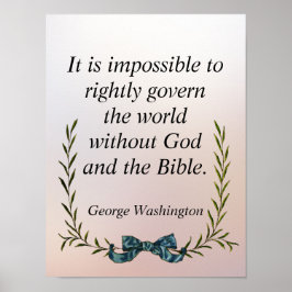 George Washington Quote Government och Religion Poster