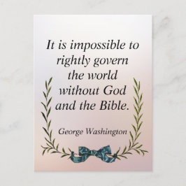 George Washington Quote Government och Religion Vykort