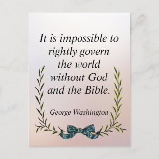 George Washington Quote Government och Religion Vykort