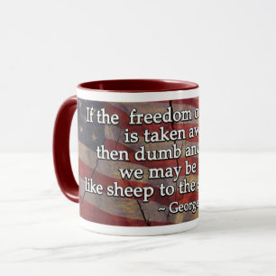George Washington Quote om första ändringsförslag Mugg