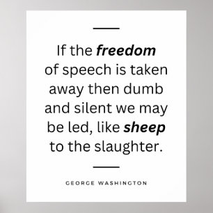 George Washington Quote Om Free Tal Poster