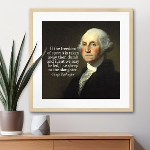 George Washington Quote om friheten i Tal Poster
