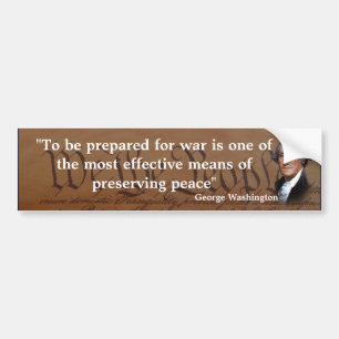 George Washington Quote om Krig och fred Bildekal
