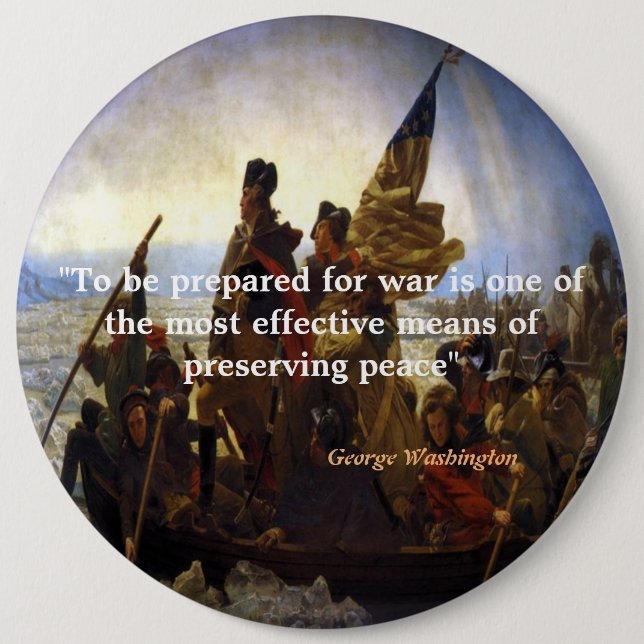 George Washington Quote om Krig och fred Knapp (Framsida)