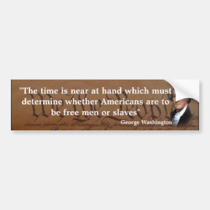 George Washington Quote on The Time Bildekal