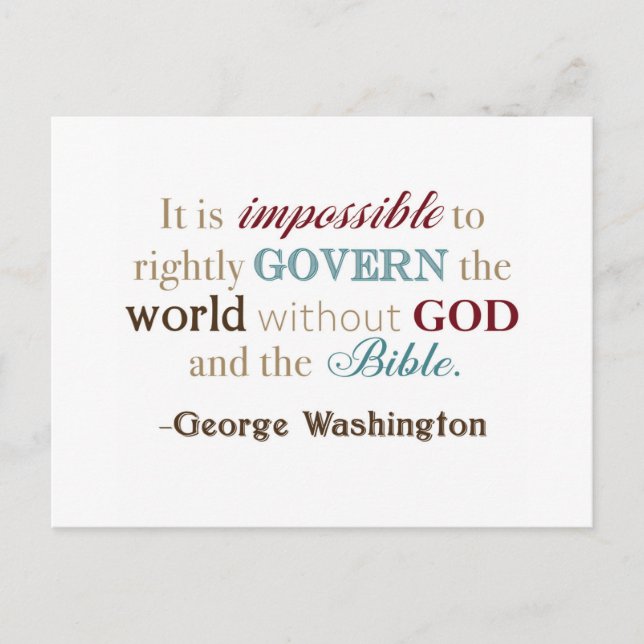 George Washington Quote Vykort (Framsida)