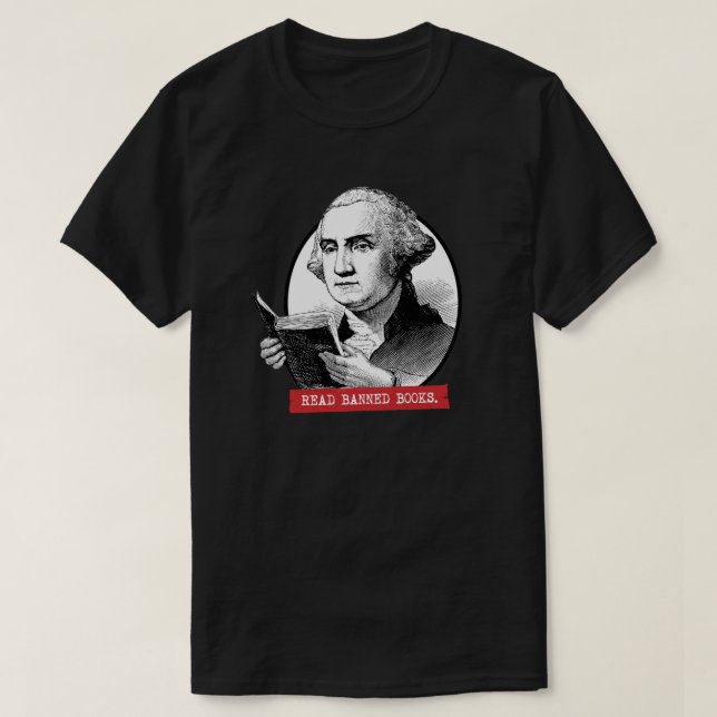 George Washington Reads Banned Bokar T Shirt (Design framsida)