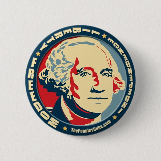George Washington - revolution: OHP knäppas Knapp (Framsida)