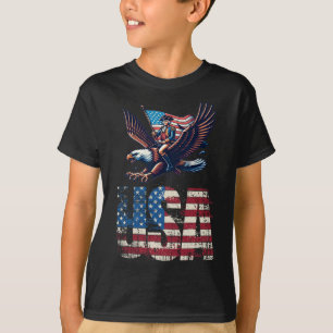 George Washington Riding A Örn 4:e juli T Shirt