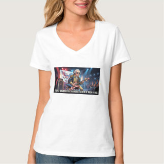 George Washington Rockstjärna - Grundande Fader ti T Shirt