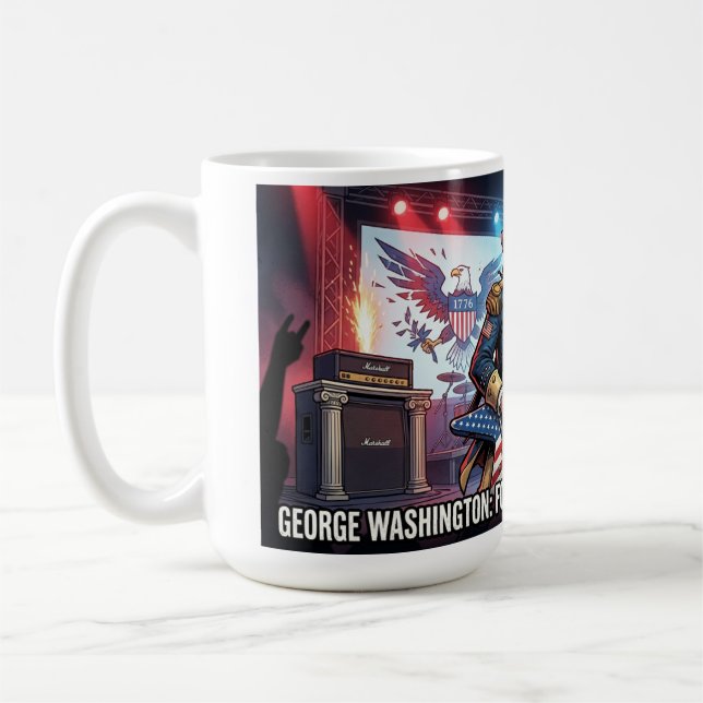 George Washington Rockstjärna - Grundlagsfader til Kaffemugg (Vänster)