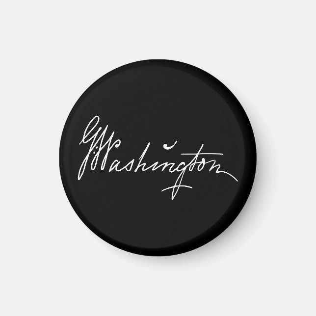 George Washington signatur autograf president o Magnet (Framsidan)