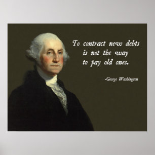George Washington skuldcitationstecken Poster
