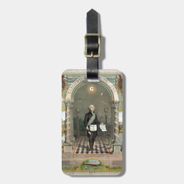 George Washington som Freemason Bagagebricka (Vertikal Framsida)