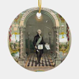 George Washington som Freemason Julgransprydnad Keramik