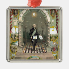 George Washington som Freemason Julgransprydnad Metall