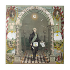George Washington som Freemason Kakelplatta
