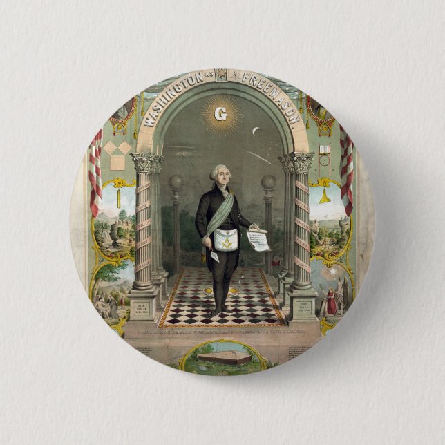 George Washington som Freemason Knapp (Framsida)