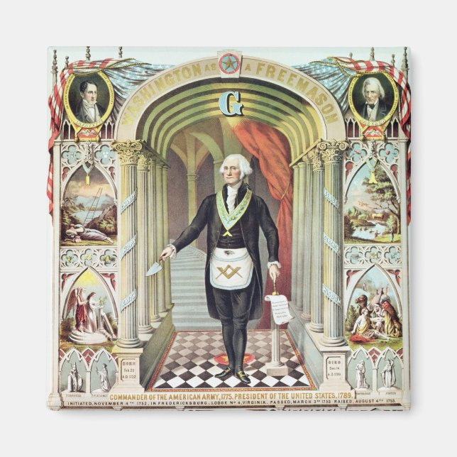 George Washington som Freemason Magnet (Framsidan)