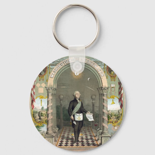 George Washington som Freemason Nyckelring (Framsida)