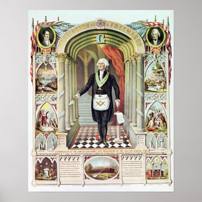 George Washington som Freemason Poster (Framsidan)