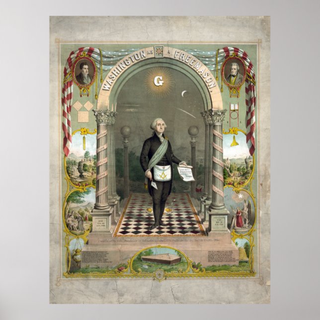 George Washington som Freemason Poster (Framsidan)