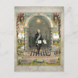 George Washington som Freemason Vykort