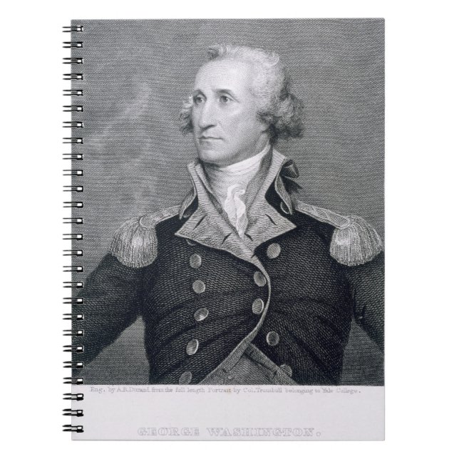 George Washington som inristas av Asherbruntet Anteckningsbok (Framsidan)