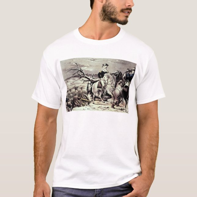 George Washington som korsar Delaware T Shirt (Framsida)