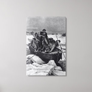 George Washington som korsar Delawaret River Canvastryck