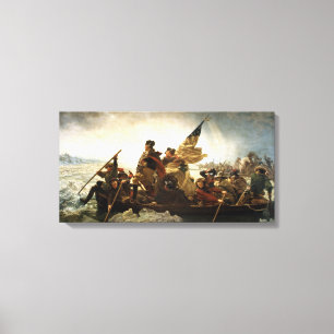 George Washington som korsar det Delaware trycket Canvastryck