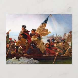 George Washington som korsar floden Delaware Vykort