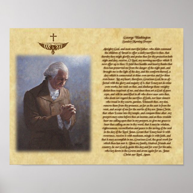 George Washington Söndag God Prayer Poster (Framsidan)