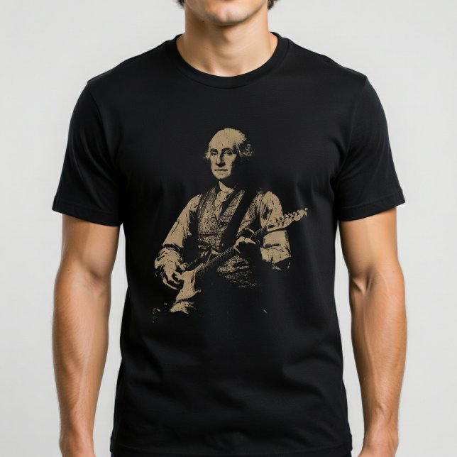 George Washington spelar gitarr T Shirt (Skapare uppladdad)
