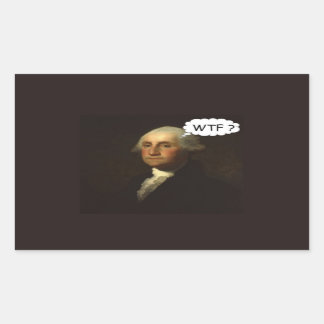 George Washington Spinning i hans grav Rektangulärt Klistermärke