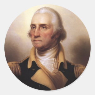 George Washington Sticker Runt Klistermärke