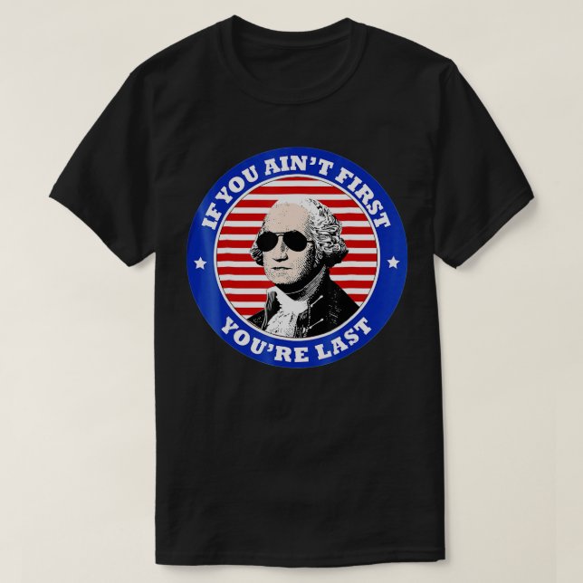 George Washington Sunglasses 4th of July  T Shirt (Design framsida)