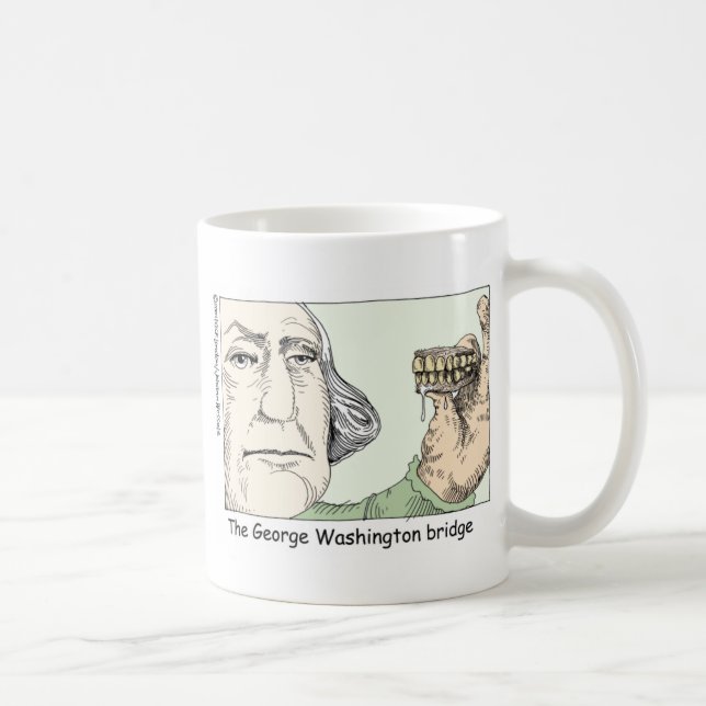 George Washington Tänder Roliga presenter & samlar Kaffemugg (Höger)