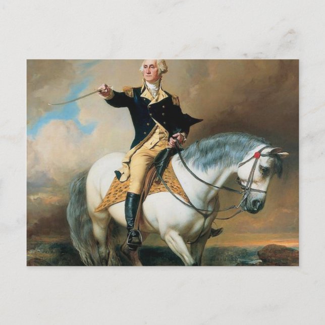 George Washington tar Salute i Trenton Vykort (Framsida)