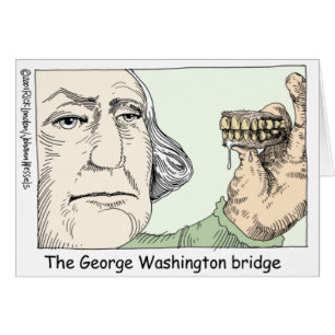 George Washington Teeth Funny Gifts & Collectibles Hälsningskort