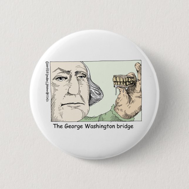 George Washington Teeth Funny Gifts & Collectibles Knapp (Framsida)