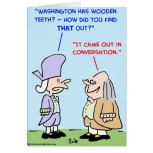 George Washington trätänder Hälsningskort